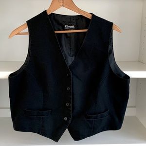 Classic 4 button black vest size large